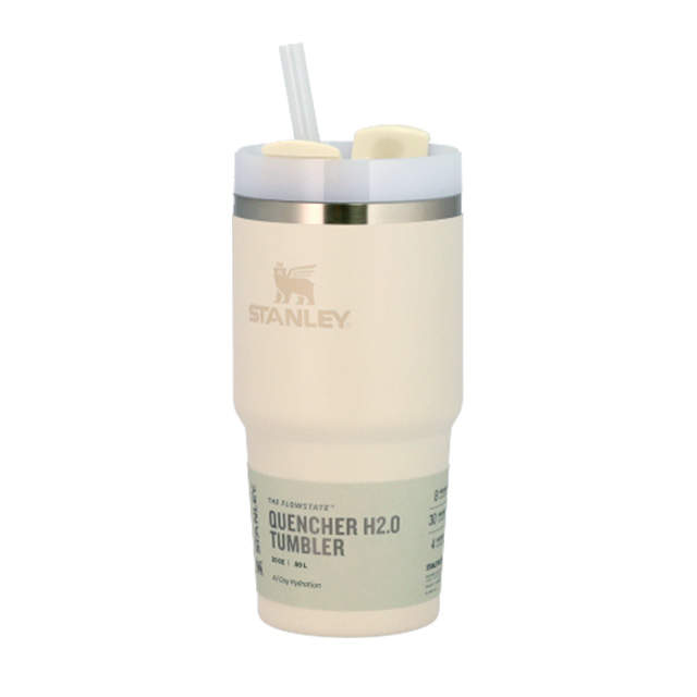 STANLEY スタンレー The Quencher H2.O FlowState Tumbler 真空 スリムクエンチャー クリーム 0.6L 20oz