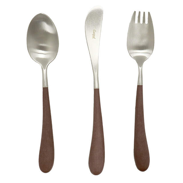 Cutipol クチポール ALICE アリス ブラウン 3本セット (スプーン・ナイフ・フォーク)