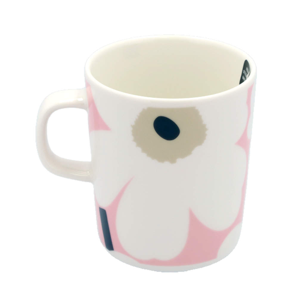 Marimekko マリメッコ Unikko ウニッコ マグ マグカップ 250ml オフホワイト×ピンク×サンド×チャコール