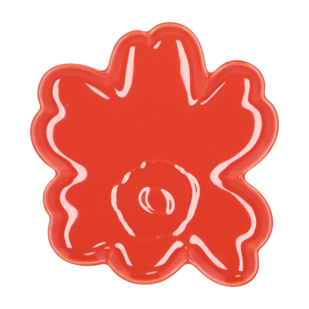 Marimekko マリメッコ Unikko ウニッコ お皿 プレート 20cm オレンジレッド