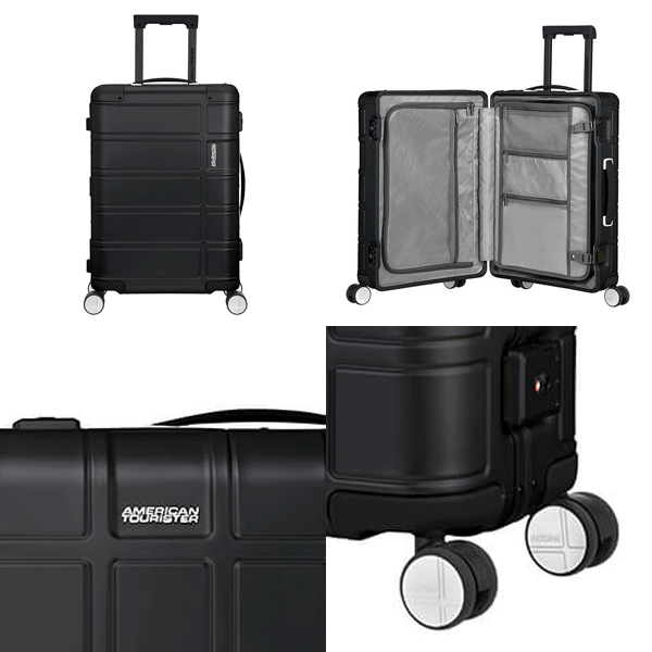 Samsonite スーツケース American Tourister ALUMO アメリカンツーリスター アルモ 55cm ブラック 122763-1041
