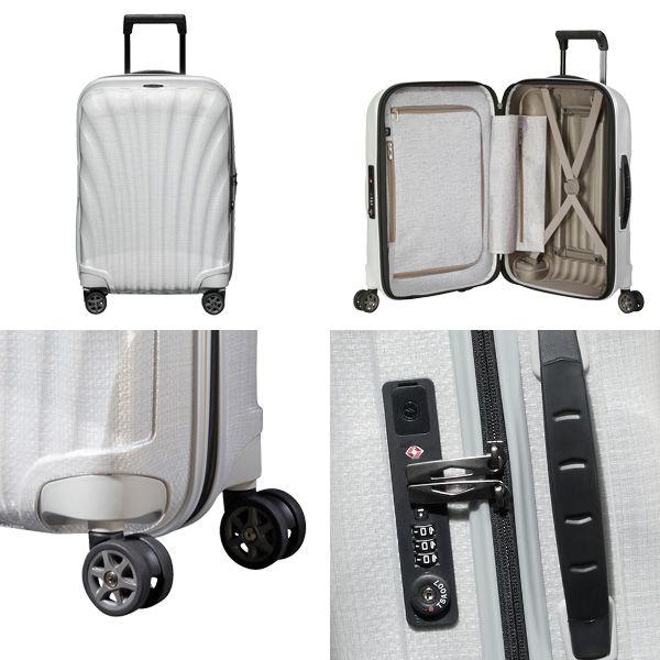 Samsonite スーツケース C-LITE Spinner シーライト スピナー 55cm EXP オフホワイト 134679-1627