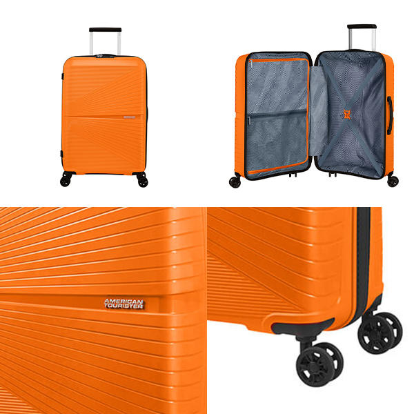 Samsonite スーツケース American Tourister AIRCONIC アメリカンツーリスター エアーコニック 67cm マンゴーオレンジ 128187-B048