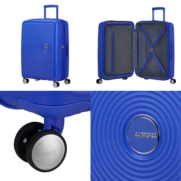 Samsonite スーツケース American Tourister Soundbox アメリカンツーリスター サウンドボックス 67cm EXP コバルトブルー 88473-1217