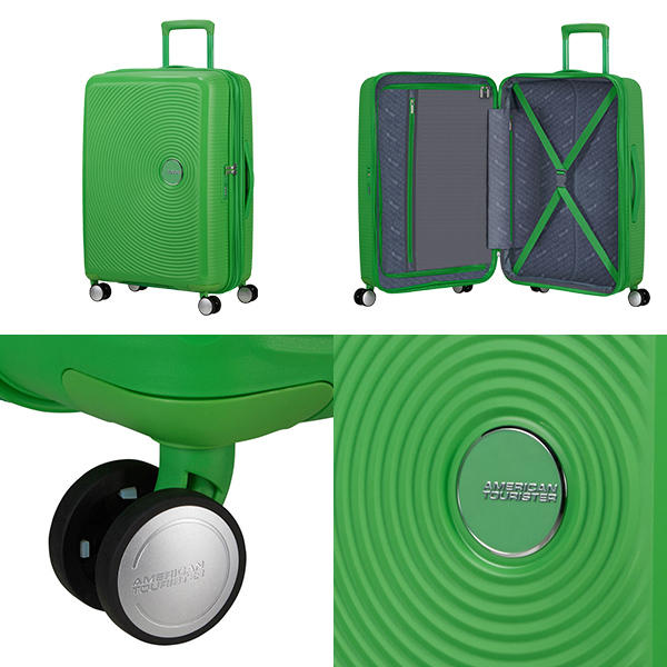 Samsonite スーツケース American Tourister Soundbox アメリカンツーリスター サウンドボックス 67cm EXP グラスグリーン 88473-1385