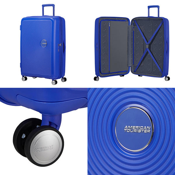 Samsonite スーツケース American Tourister Soundbox アメリカンツーリスター サウンドボックス 77cm EXP コバルトブルー 88474-1217【他商品と同時購入不可】