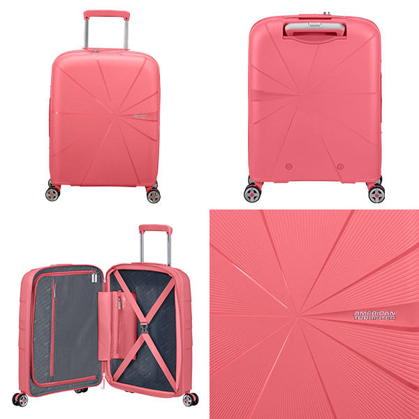 Samsonite スーツケース American Tourister STARVIBE Spinner アメリカンツーリスター スターバイブ スピナー 55cm EXP サンキッスドコーラル 146370-A039