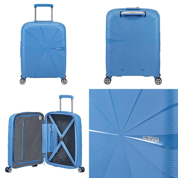 Samsonite スーツケース American Tourister STARVIBE Spinner アメリカンツーリスター スターバイブ スピナー 55cm EXP トランキルブルー 146370-A033