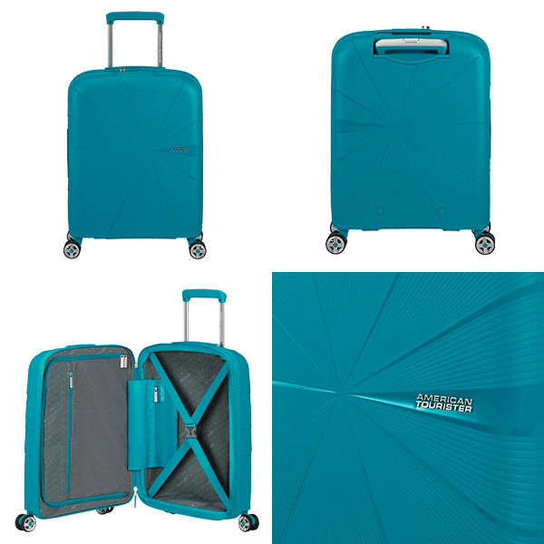 Samsonite スーツケース American Tourister STARVIBE Spinner アメリカンツーリスター スターバイブ スピナー 55cm EXP ベルディグリ 146370-A029