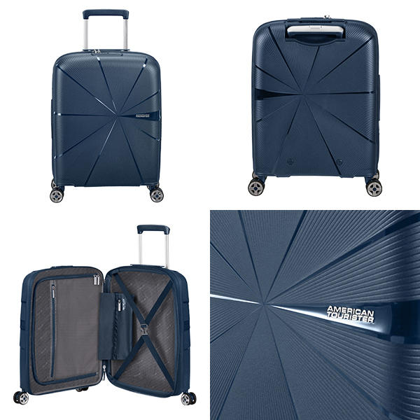 Samsonite スーツケース American Tourister STARVIBE Spinner アメリカンツーリスター スターバイブ スピナー 55cm EXP ネイビー 146370-1596