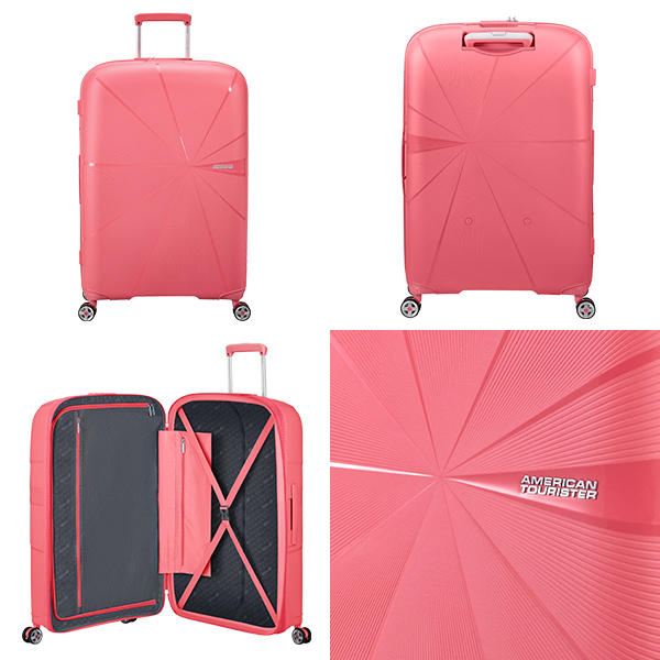 Samsonite スーツケース American Tourister STARVIBE Spinner アメリカンツーリスター スターバイブ スピナー 77cm EXP サンキッスドコーラル 146372-A039【他商品と同時購入不可】