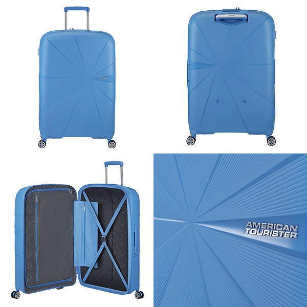 Samsonite スーツケース American Tourister STARVIBE Spinner アメリカンツーリスター スターバイブ スピナー 77cm EXP トランキルブルー 146372-A033【他商品と同時購入不可】