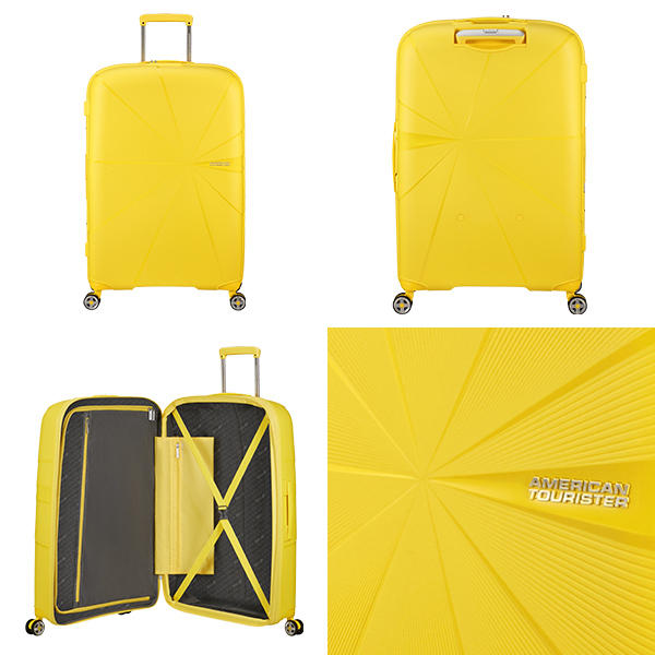 Samsonite スーツケース American Tourister STARVIBE Spinner アメリカンツーリスター スターバイブ スピナー 77cm EXP エレクトリックレモン 146372-A031【他商品と同時購入不可】