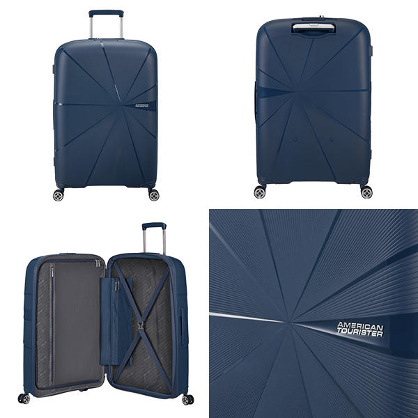 Samsonite スーツケース American Tourister STARVIBE Spinner アメリカンツーリスター スターバイブ スピナー 77cm EXP ネイビー 146372-1596【他商品と同時購入不可】