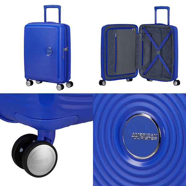 Samsonite スーツケース American Tourister Soundbox アメリカンツーリスター サウンドボックス 55cm EXP コバルトブルー 88472-1217