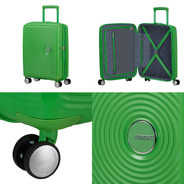 Samsonite スーツケース American Tourister Soundbox アメリカンツーリスター サウンドボックス 55cm EXP グラスグリーン 88472-1385