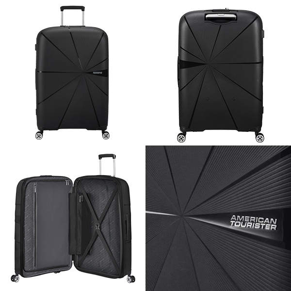 Samsonite スーツケース American Tourister STARVIBE Spinner アメリカンツーリスター スターバイブ スピナー 77cm EXP ブラック 146372-1041【他商品と同時購入不可】