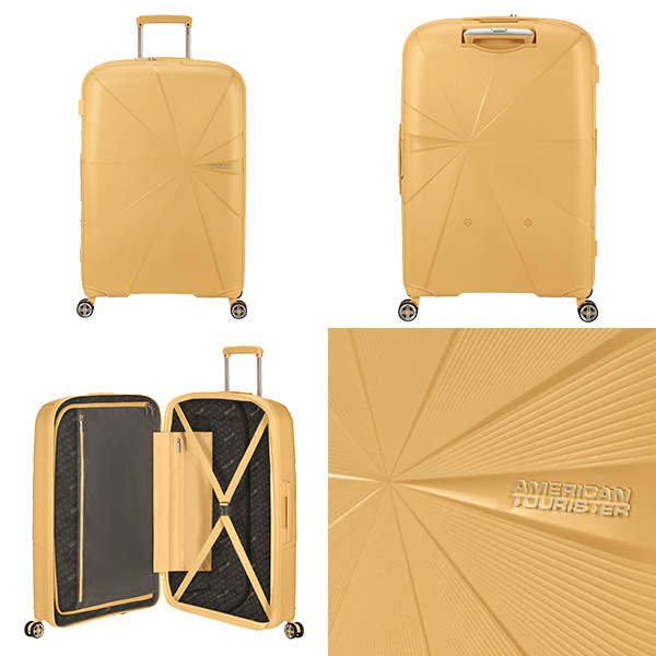 Samsonite スーツケース American Tourister STARVIBE Spinner アメリカンツーリスター スターバイブ スピナー 77cm EXP メタリックバナナ 146372-A369【他商品と同時購入不可】