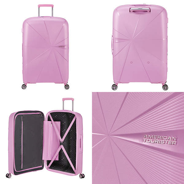 Samsonite スーツケース American Tourister STARVIBE Spinner アメリカンツーリスター スターバイブ スピナー 77cm EXP メタリックパステルラベンダー 146372-A370【他商品と同時購入不可】