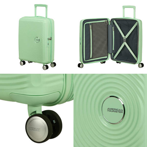 Samsonite スーツケース American Tourister Soundbox アメリカンツーリスター サウンドボックス 55cm EXP パステルグリーン 88472-1658