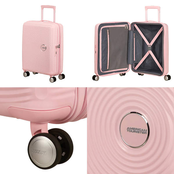 Samsonite スーツケース American Tourister Soundbox アメリカンツーリスター サウンドボックス 55cm EXP パステルピンク 88472-8959