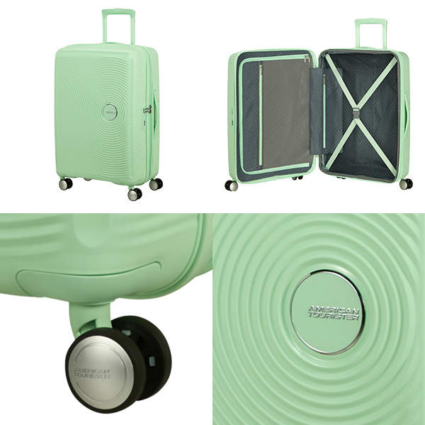 Samsonite スーツケース American Tourister Soundbox アメリカンツーリスター サウンドボックス 67cm EXP パステルグリーン 88473-1658