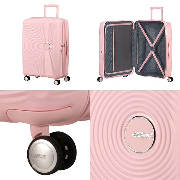 Samsonite スーツケース American Tourister Soundbox アメリカンツーリスター サウンドボックス 67cm EXP パステルピンク 88473-8959