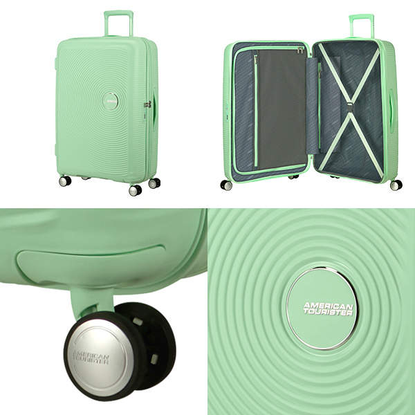Samsonite スーツケース American Tourister Soundbox アメリカンツーリスター サウンドボックス 77cm EXP パステルグリーン 88474-1658【他商品と同時購入不可】