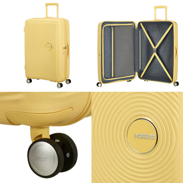 Samsonite スーツケース American Tourister Soundbox アメリカンツーリスター サウンドボックス 77cm EXP パステルイエロー 88474-1661【他商品と同時購入不可】