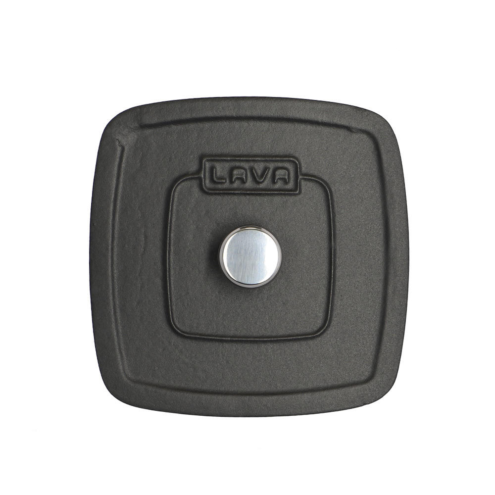 LAVA 鋳鉄ホーロー グリルプレス 21cm ECO Black LV0025