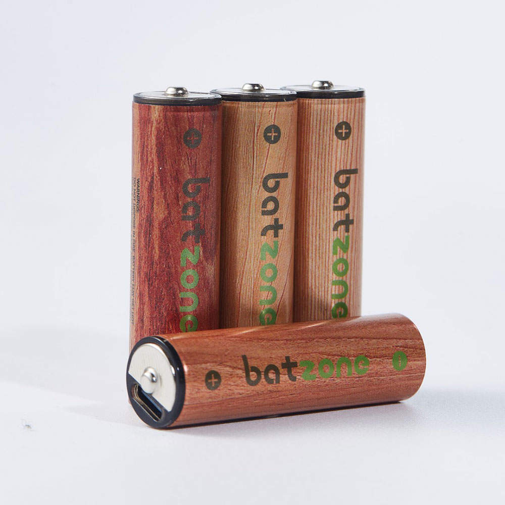 batzone リチウムイオン充電池 単3形 4本入 USB Type-Cケーブル付