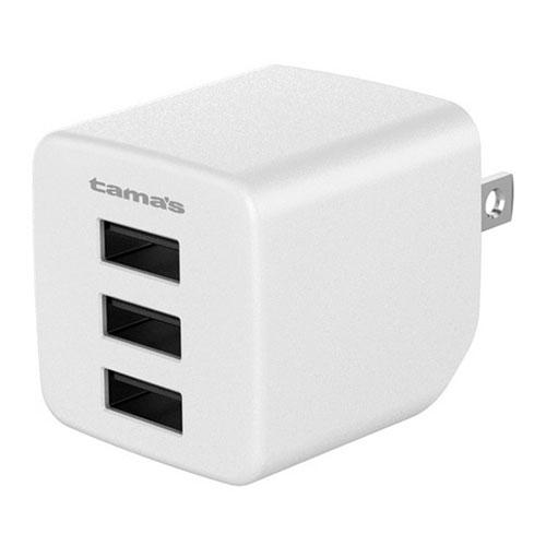 多摩電子 コンセント式充電器 3.6A USB-A 3ポート ホワイト TA141U3W
