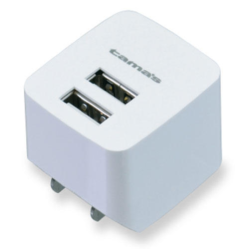 多摩電子 コンセントチャージャー 2.4A USB-A 2ポート ホワイト TA77UW