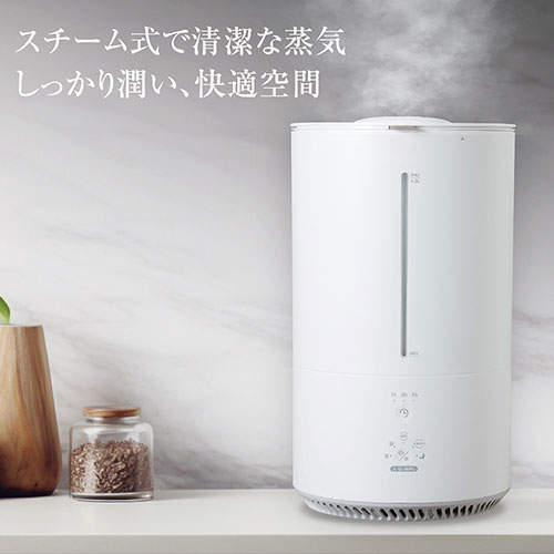 C：NET スチーム式加湿器 4.5L ホワイト CDKN405WH