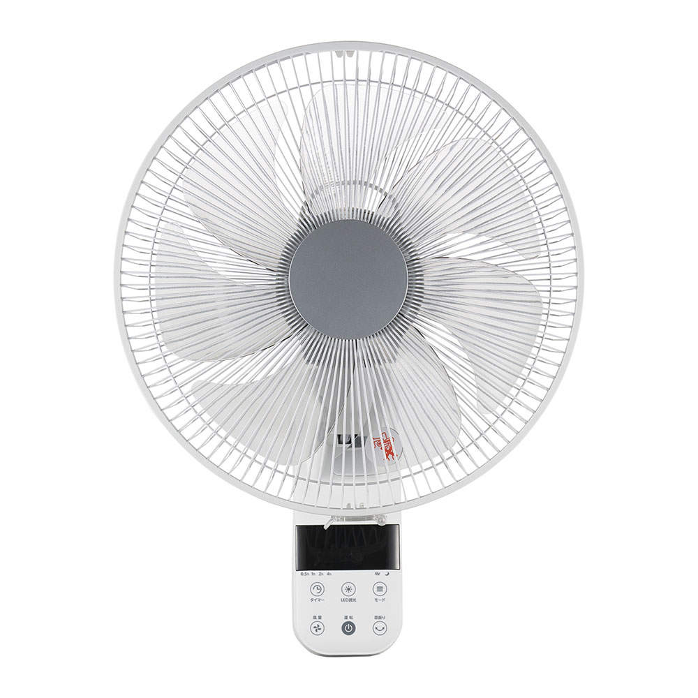 C:NET 壁掛け扇風機 DCモーター リモコン ホワイト CKDF308WH