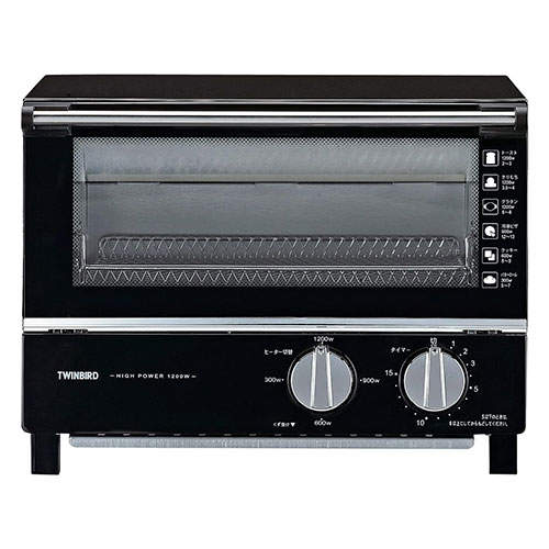 ツインバード オーブントースター 2枚焼き ブラック TS-4019B