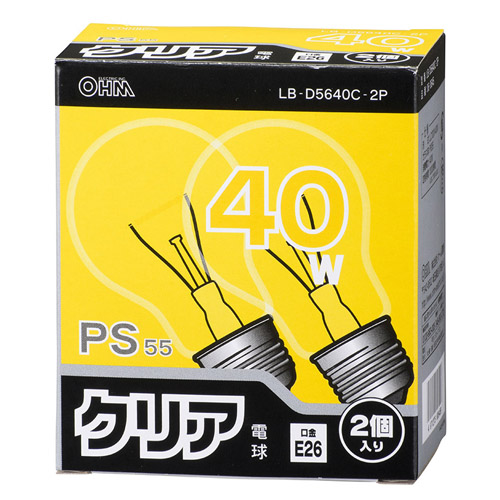 オーム電機 白熱電球 クリア電球 40w形 クリア 2個パック 12個 Lb D5640c 2p Oa機器 電池 家電 オフィス 現場用品の通販キラット Kilat
