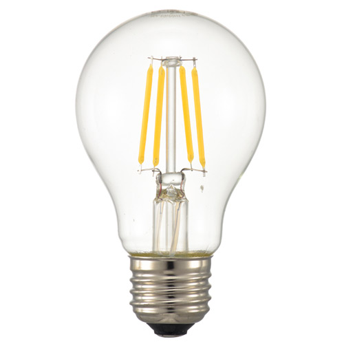 オーム電機 LED電球 フィラメントタイプ クリア E26 40形相当 電球色 LDA4L/D C6