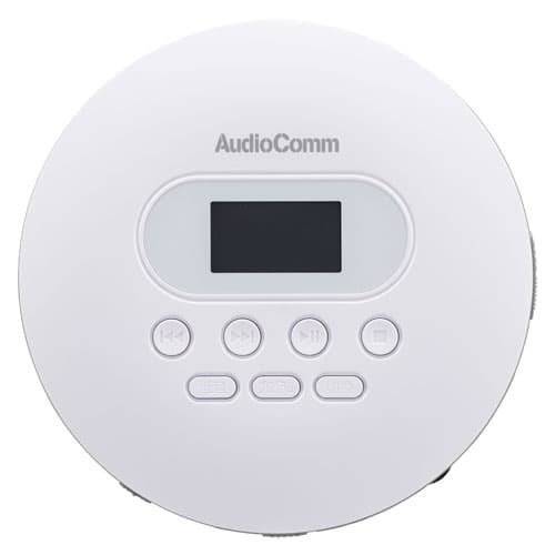 オーム電機 AudioComm ポータブルCDプレーヤー ホワイト CDP-828Z