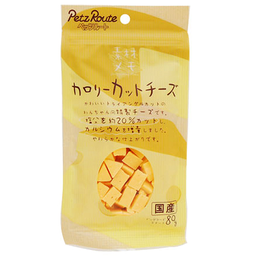 よろずやマルシェ本店 ペッツルート 犬用おやつ 素材メモ カロリーカットチーズ 80g ペット用品 食品 日用品から百均まで個人向け通販