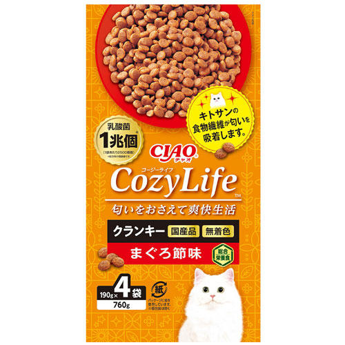 いなば CozyLife クランキー 総合栄養食 まぐろ節味 (190g×4袋入)×8個 P-331