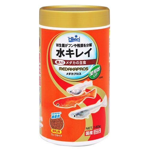 【送料弊社負担】キョーリン メダカプロス フレークタイプ 高浮上性 140g×2個【他商品と同時購入不可】