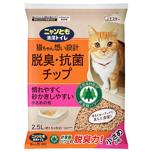 エステー ニャンとも清潔トイレ 脱臭・抗菌チップ 小さめの粒 2.5L×6個