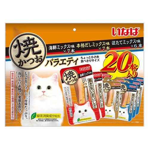 いなば 焼かつお 成猫用バラエティ 20本入×8個