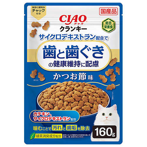 いなば CIAO クランキー 歯と歯ぐきの健康維持に配慮 かつお節味 160g×12個 P-139