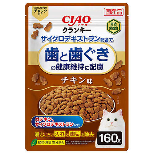 いなば CIAO クランキー 歯と歯ぐきの健康維持に配慮 チキン味 160g×12個 P-140