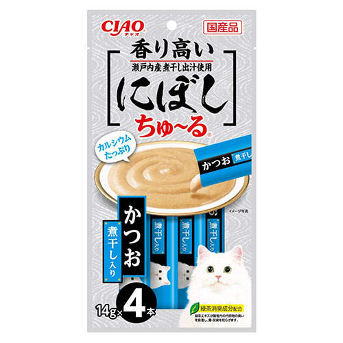 【お1人様1セット限り】【ポイント10倍】【送料弊社負担】【ゆうパケット配送】いなば にぼしちゅ~る かつお煮干入り 4本×6個【他商品と同時購入不可】