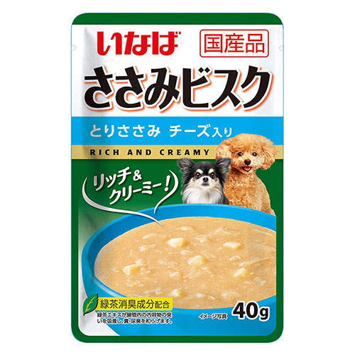 【お1人様1セット限り】【ポイント10倍】【送料弊社負担】【ゆうパケット配送】いなば ささみビスク とりささみ チーズ入り 40g×6個【他商品と同時購入不可】
