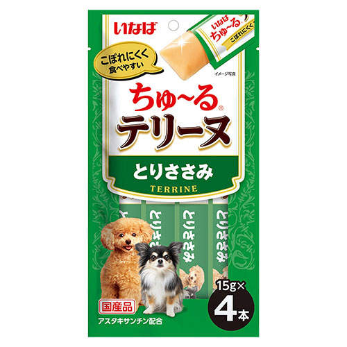 【ポイント15倍】【お1人様1セット限り】【送料弊社負担】【ゆうパケット配送】いなば ちゅ~る テリーヌ とりささみ 4本×6個【他商品と同時購入不可】