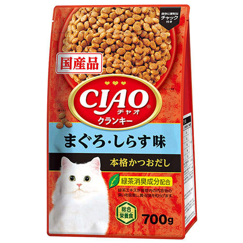 いなば CIAO クランキー まぐろ・しらす味 本格かつおだし 700g×4個 P-454
